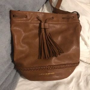 Lucky Brand leather bucket handbag